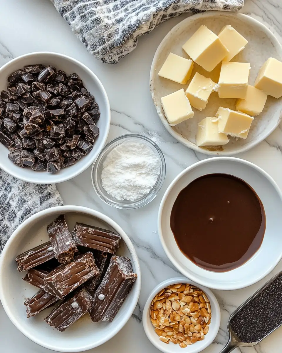 Ingredients for Decadent Turtle Lasagna Dessert: A Sweet Twist on a Classic Favorite