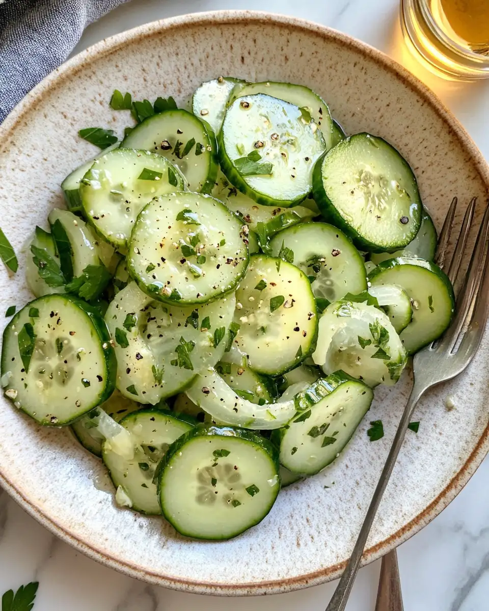 Zesty Freshness: Dive into Apple Cider Vinegar Cucumber Salad 6 Final dish - Zesty Freshness: Dive into Apple Cider Vinegar Cucumber Salad