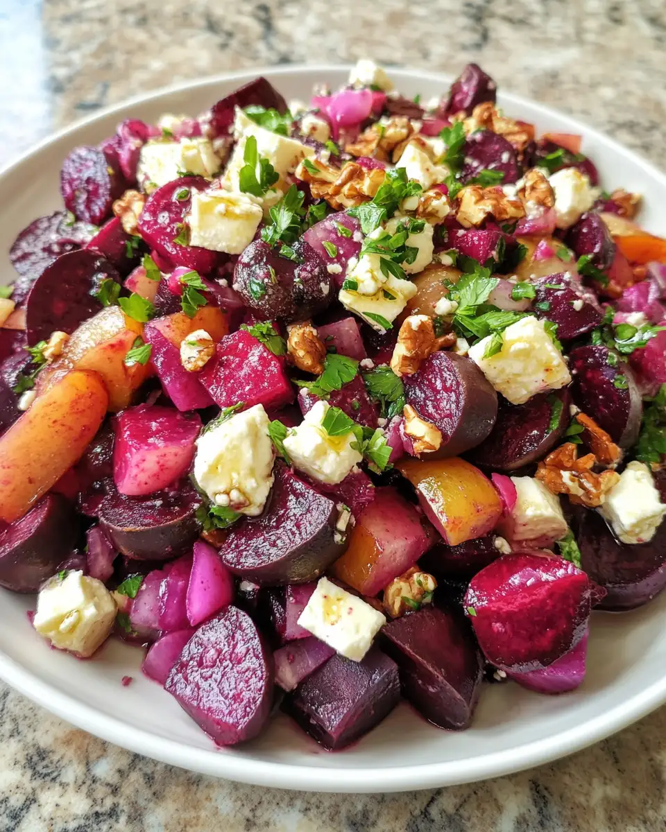 Beet Salad with Feta: A Colorful Twist on a Classic Delight 4 Final dish - Beet Salad with Feta: A Colorful Twist on a Classic Delight
