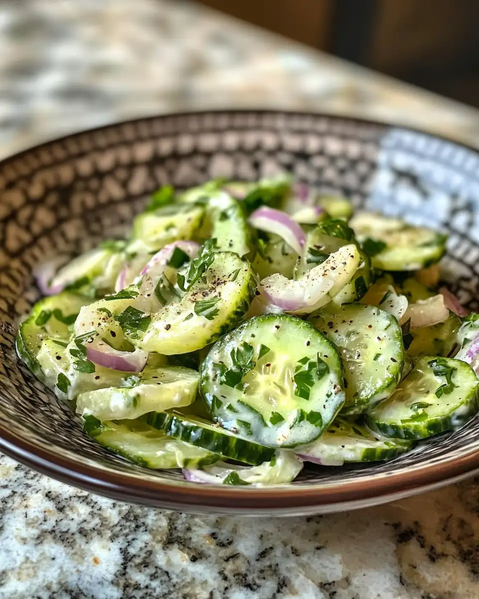 Cool and Refreshing: Dive into the Ultimate Creamy Cucumber Salad 6 Final dish - Cool and Refreshing: Dive into the Ultimate Creamy Cucumber Salad