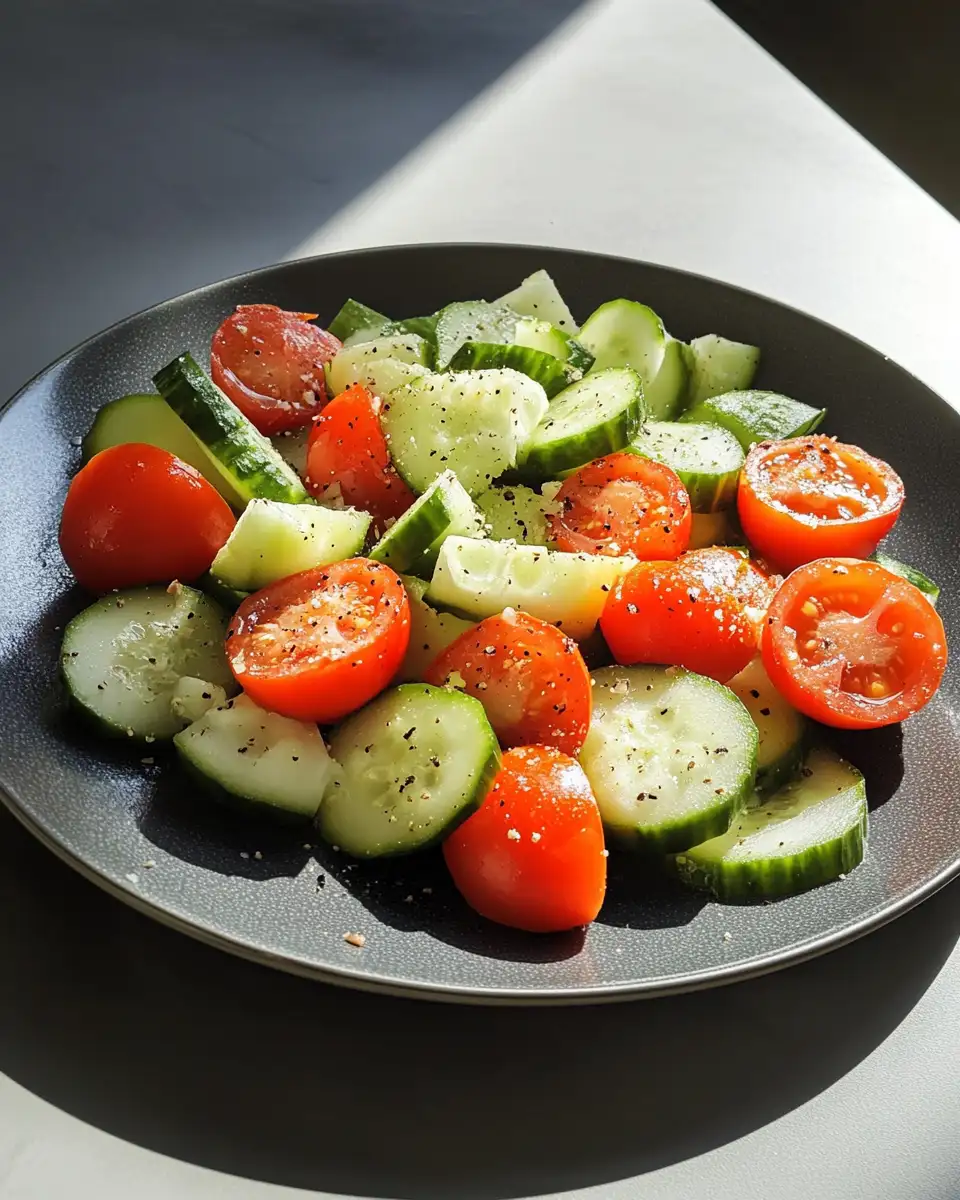 Refreshing Delight Creamy Cucumber Tomato Salad Recipe Unveiled 6 Final dish - Refreshing Delight Creamy Cucumber Tomato Salad Recipe Unveiled