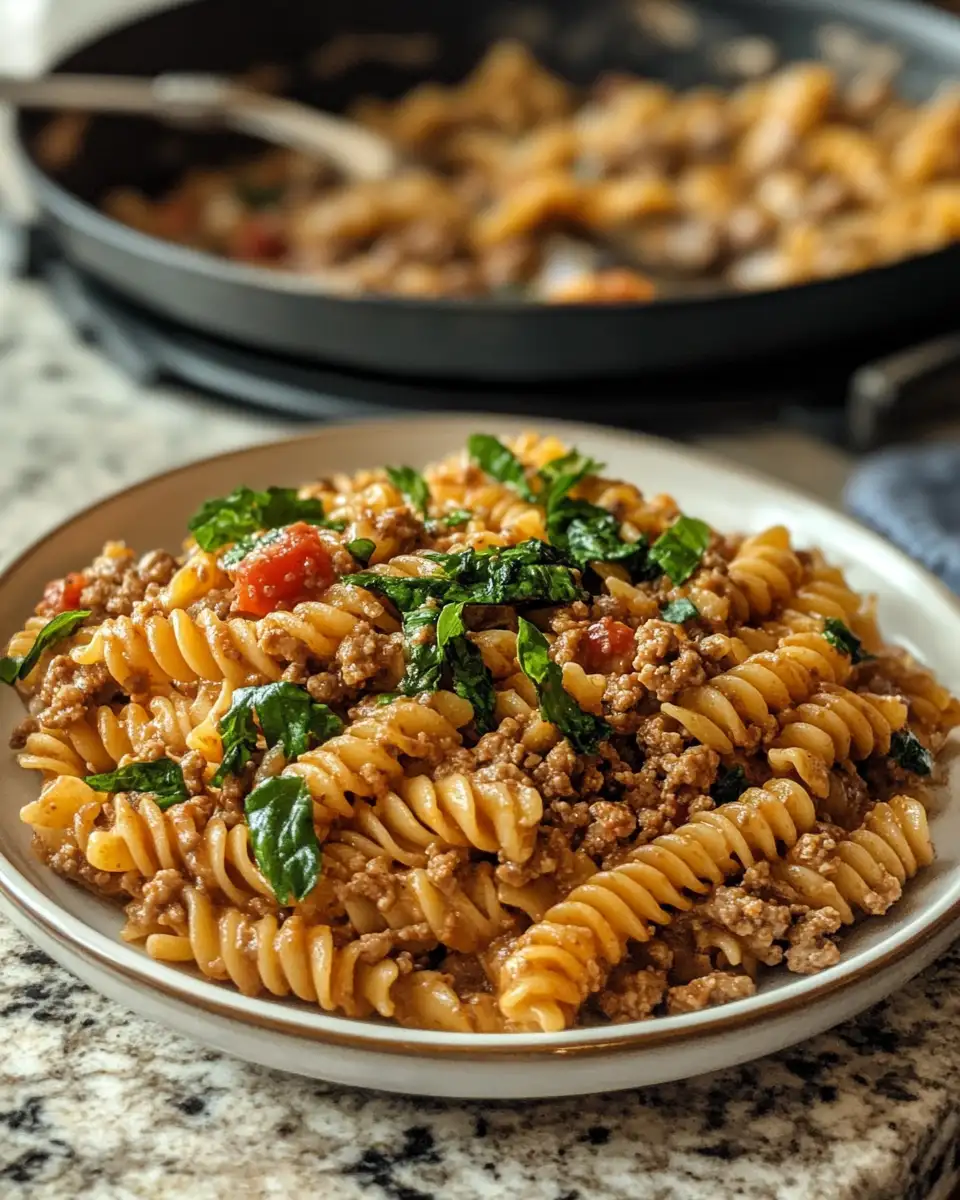 Decadent Delights with Creamy Ground Beef Pasta 4 Final dish - Decadent Delights with Creamy Ground Beef Pasta