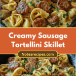 Irresistible Comfort in a Pan Creamy Sausage Tortellini Skillet Delight