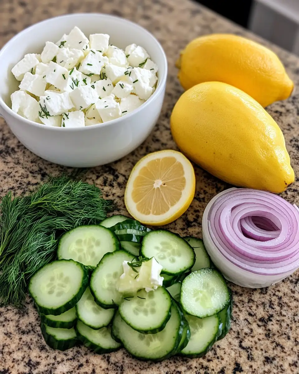 Refreshing Crunch: The Ultimate Cucumber and Feta Salad Delight 4 Ingredients for Refreshing Crunch: The Ultimate Cucumber and Feta Salad Delight
