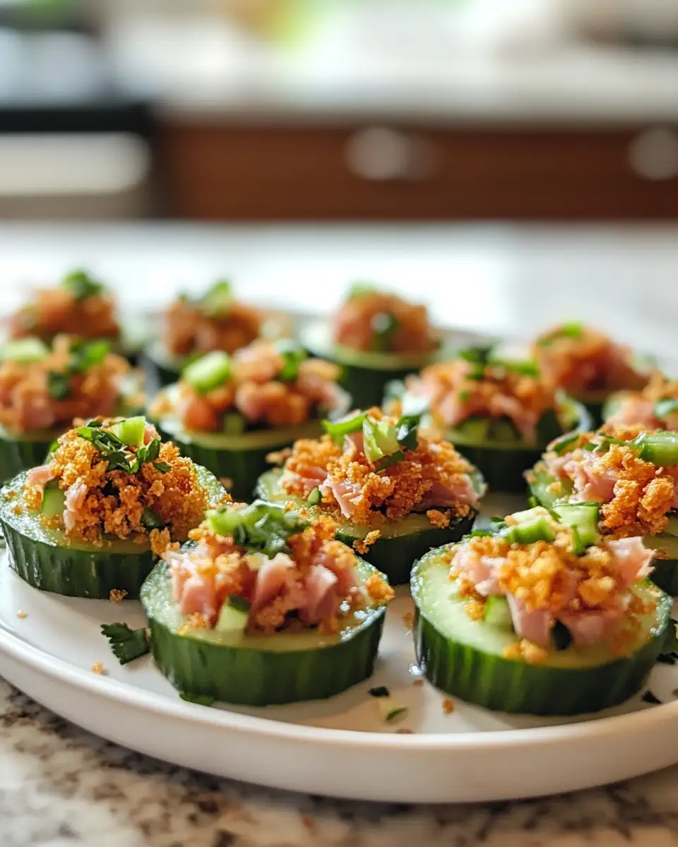 Crunchy Cucumber Bites with Tuna: A Refreshing Flavor Explosion 6 Final dish - Crunchy Cucumber Bites with Tuna: A Refreshing Flavor Explosion