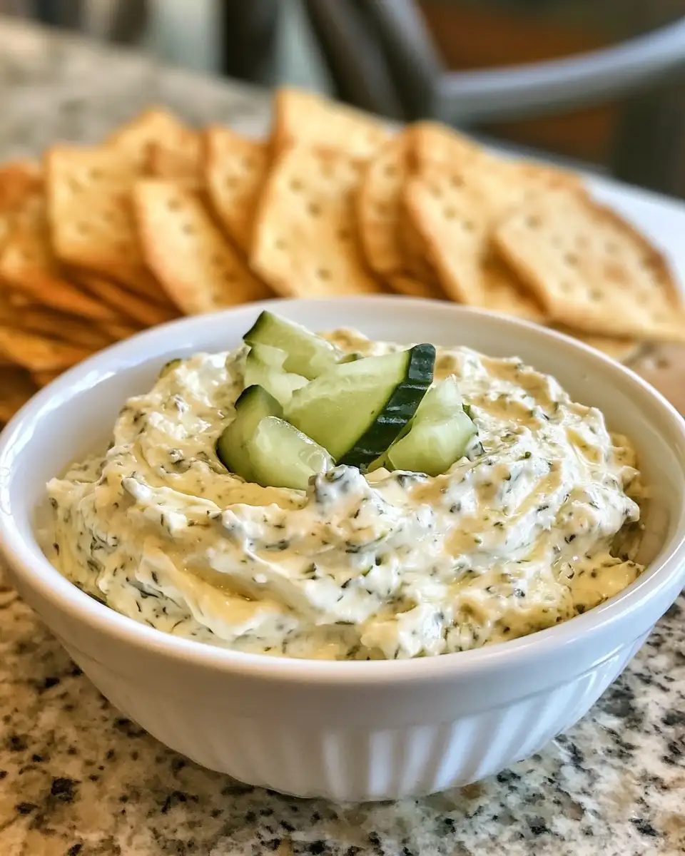 Crisp and Creamy Delight: Irresistible Cucumber Cream Cheese Crack Dip - Featured Image
