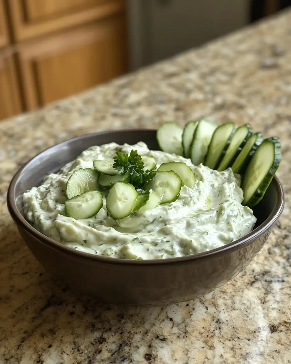 Refreshing Summer Delight Cucumber Dip Recipe 6 Final dish - Refreshing Summer Delight Cucumber Dip Recipe