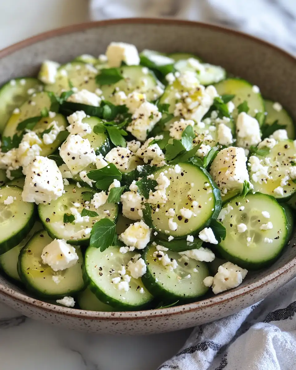 Crisp and Creamy: Discover the Ultimate Cucumber Feta Salad - Featured Image
