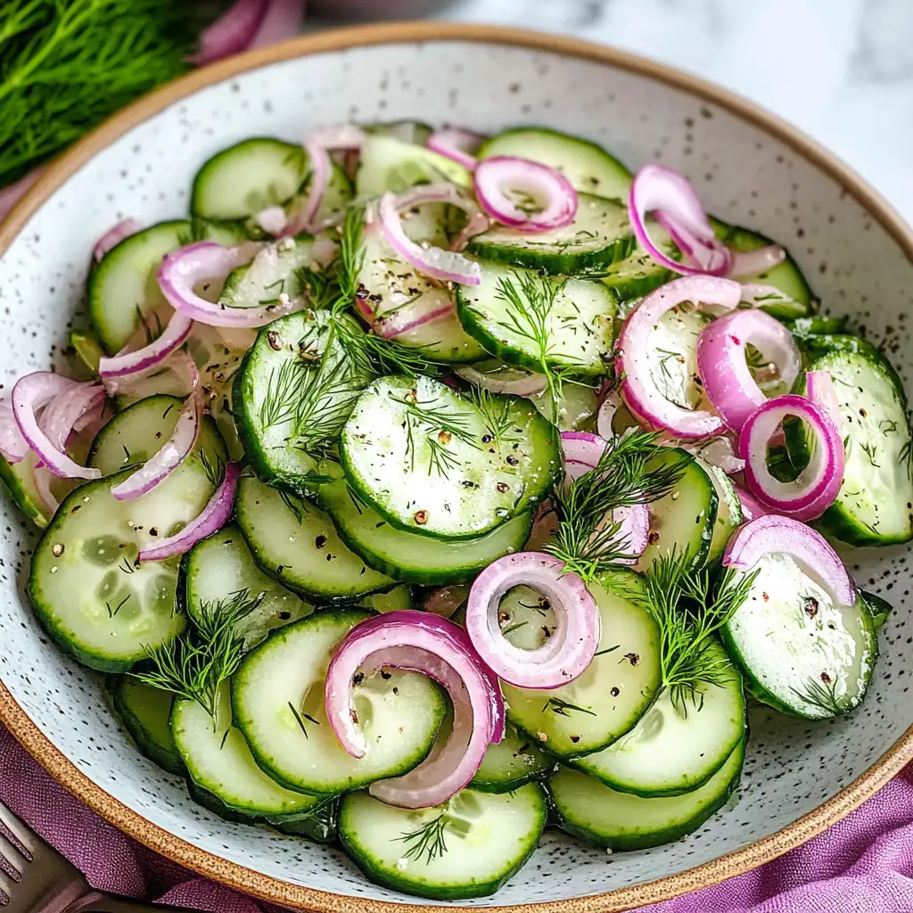 Crisp and Zesty: Cucumber Salad with Fresh Dill and Red Onion - Featured Image