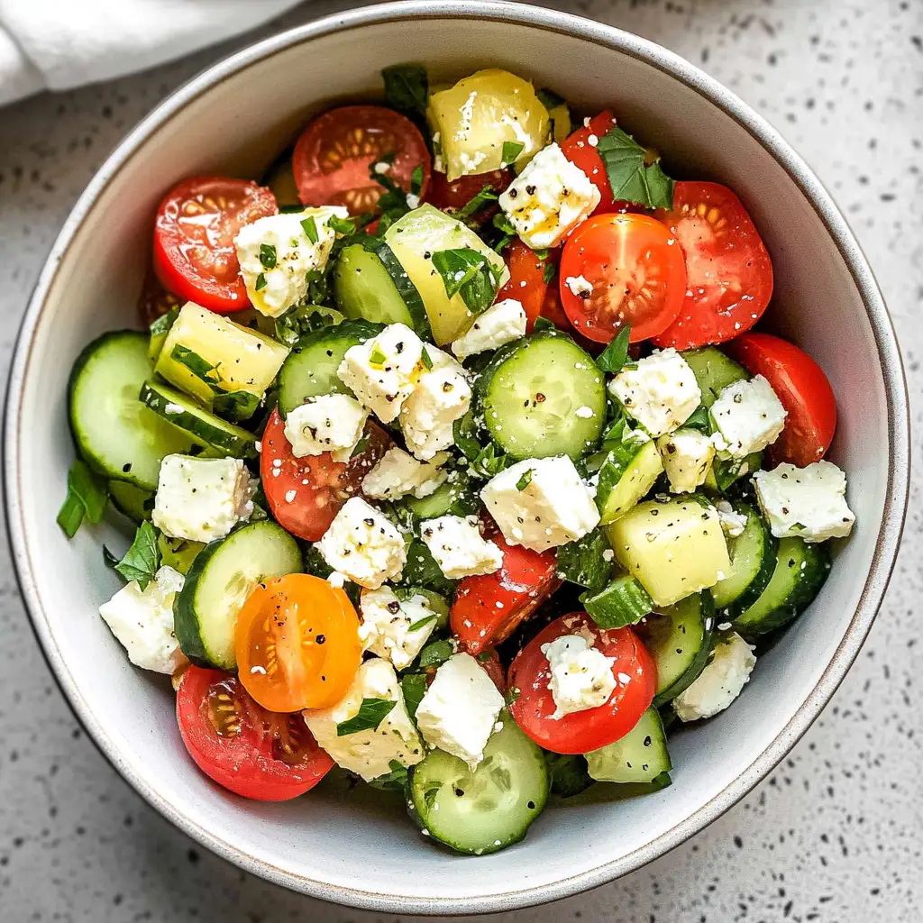 Refreshing Delight: Cucumber Tomato Feta Salad That Sings with Flavor - Featured Image