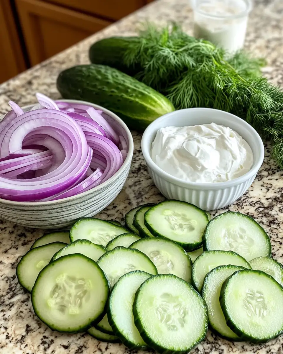 Dad's Creamy Cucumber Salad: A Refreshing Twist on a Classic Dish 4 Ingredients for Dad's Creamy Cucumber Salad: A Refreshing Twist on a Classic Dish