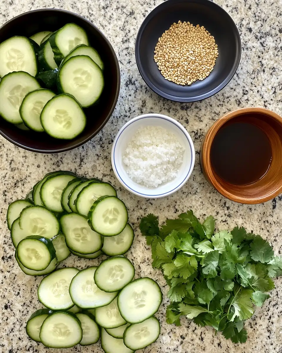 Refreshing Crunch: Easy Asian Cucumber Salad Delight 4 Ingredients for Refreshing Crunch: Easy Asian Cucumber Salad Delight