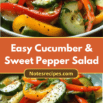 Refreshing Crunch: Easy Cucumber & Sweet Pepper Salad Delight