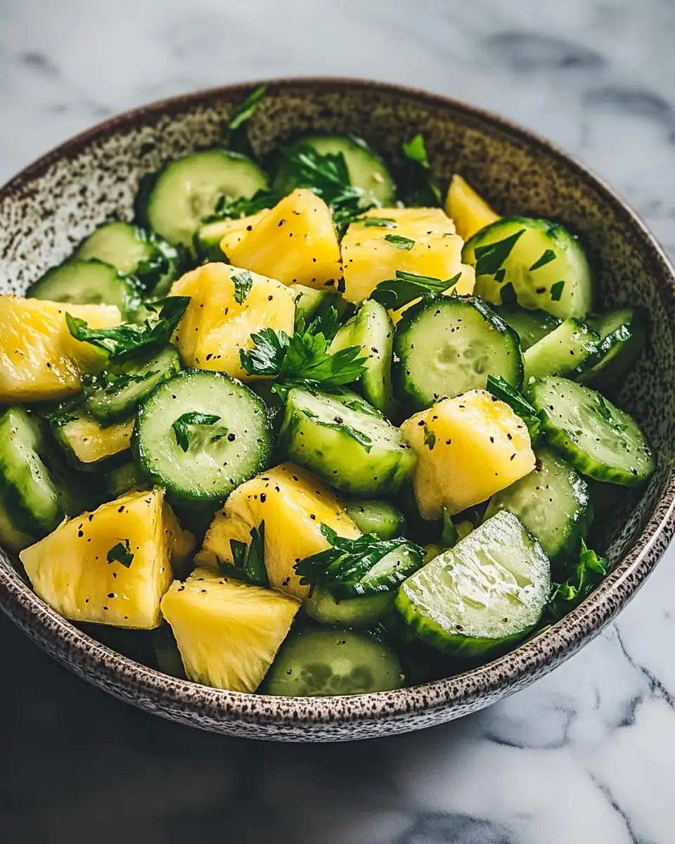 Refreshing Bliss in a Bowl Easy Pineapple Cucumber Salad - Featured Image