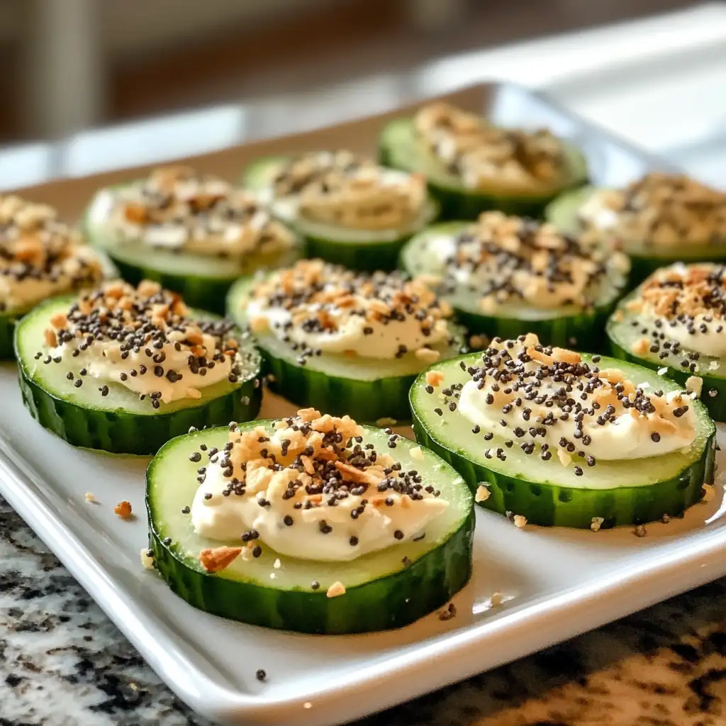 Crunchy, Creamy, Everything Bagel Cucumber Bites Delight - Featured Image