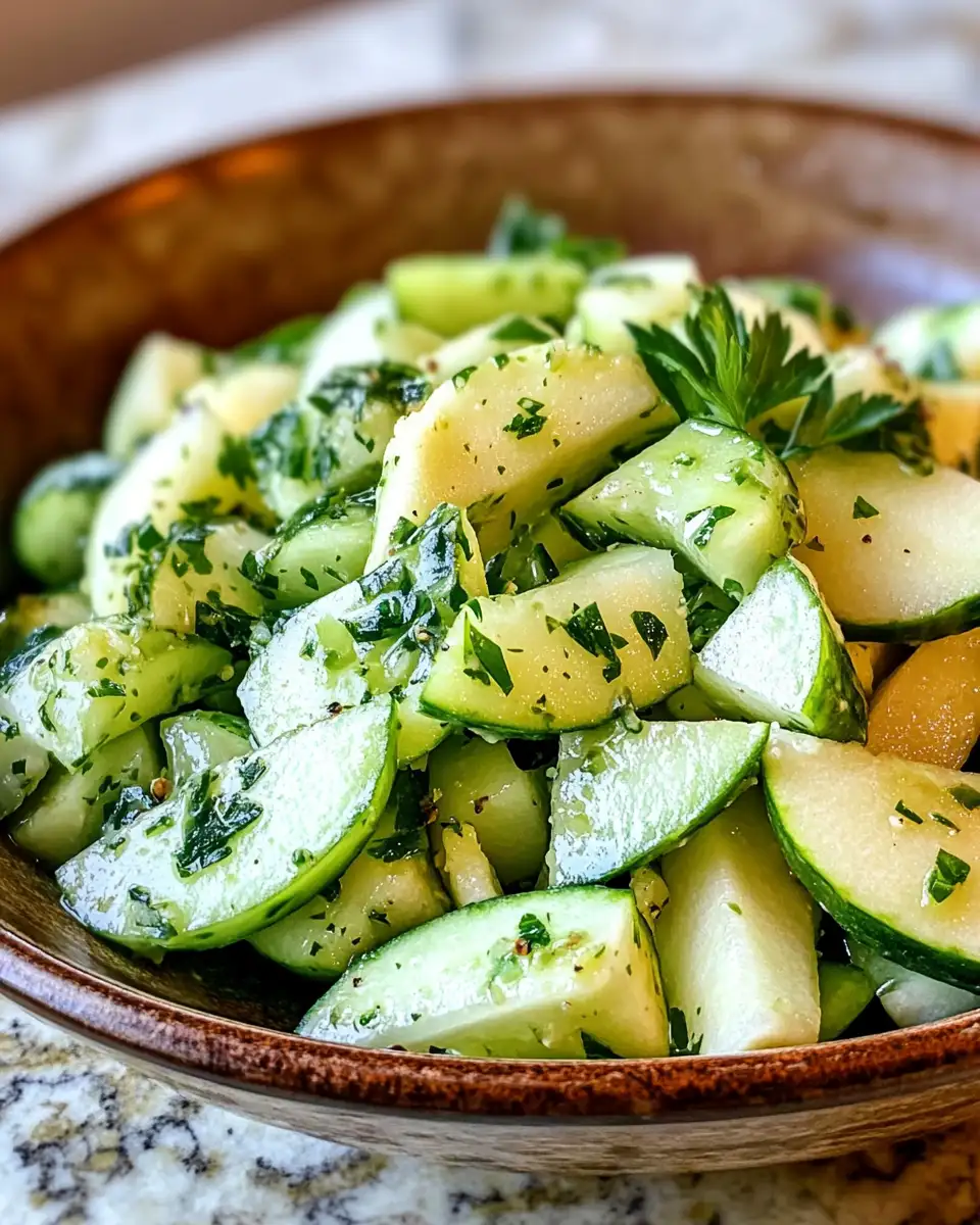 Crisp and Zesty: Discover the Ultimate Fresh and Flavorful Cucumber Apple Salad Recipe - Featured Image
