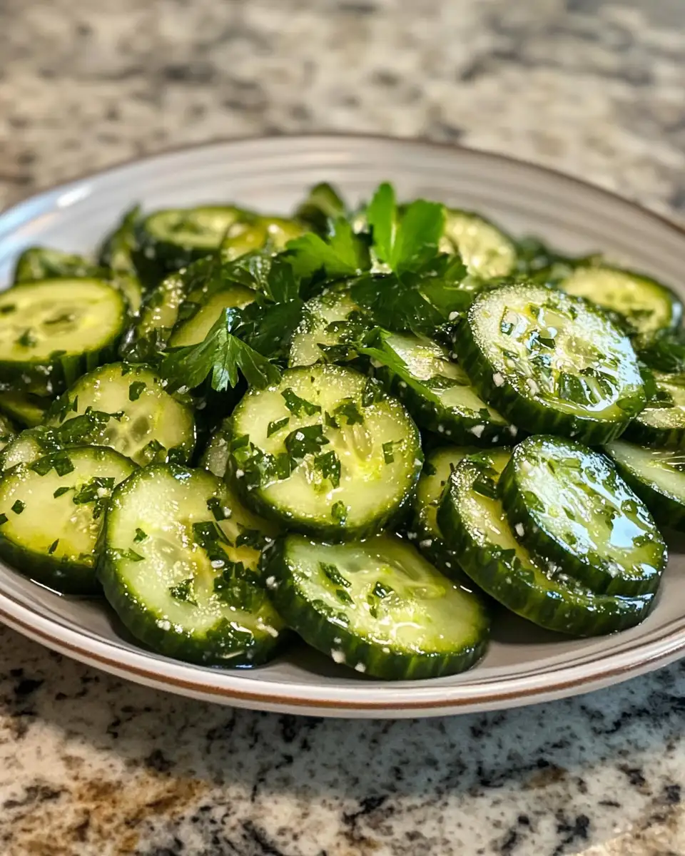 Crunchy, Refreshing, and Tangy: Discover the Perfect German Cucumber Salad 6 Final dish - Crunchy, Refreshing, and Tangy: Discover the Perfect German Cucumber Salad