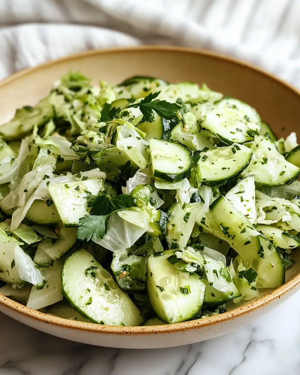 Fresh & Crunchy Delight: Green Cabbage Cucumber Salad Sensation 6 Final dish - Fresh & Crunchy Delight: Green Cabbage Cucumber Salad Sensation