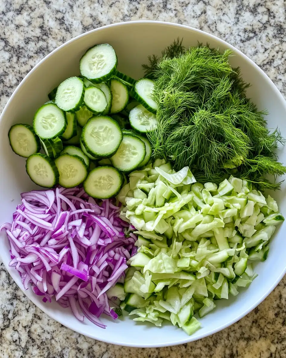 Fresh & Crunchy Delight: Green Cabbage Cucumber Salad Sensation 4 Ingredients for Fresh & Crunchy Delight: Green Cabbage Cucumber Salad Sensation