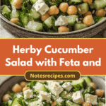 Fresh Flavors Unleashed: Herby Cucumber Salad with Feta and Chickpeas