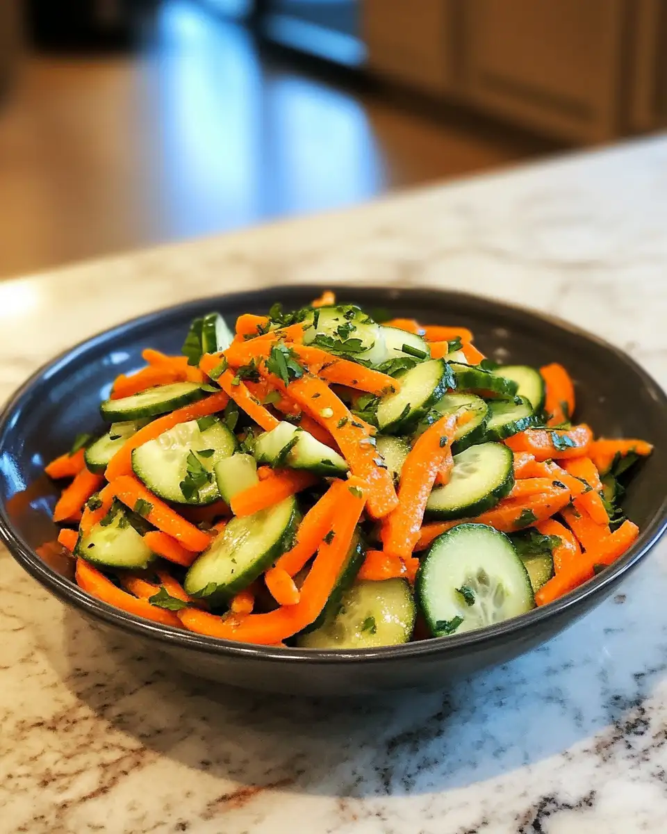 Refreshing Delight Light & Crunchy Cucumber Carrot Salad - Featured Image