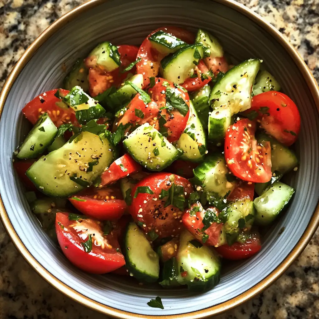 Zesty and Refreshing: Dive into the Ultimate Marinated Cucumber-And-Tomato Salad - Featured Image