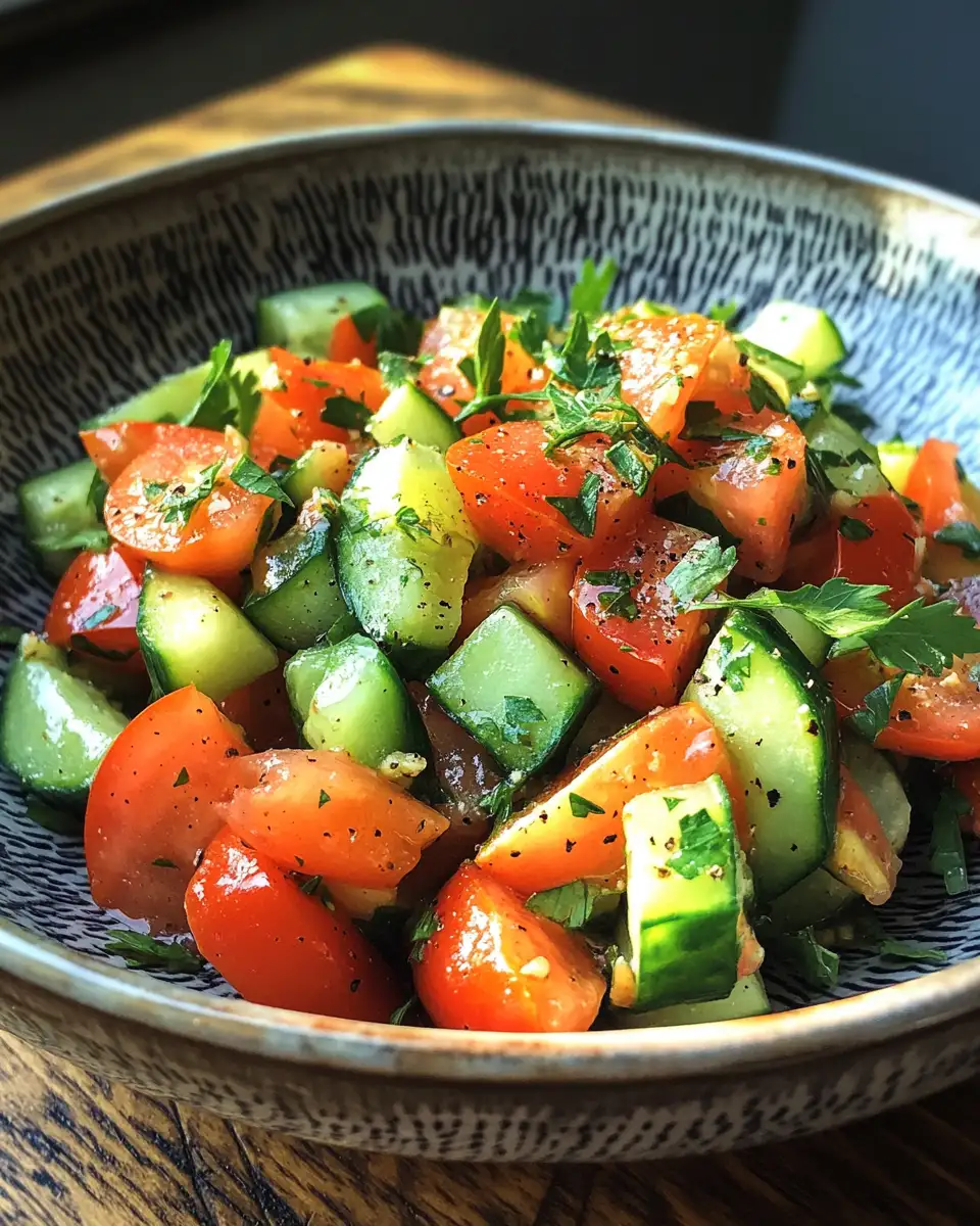 Zesty and Refreshing: Dive into the Ultimate Marinated Cucumber-And-Tomato Salad 6 Final dish - Zesty and Refreshing: Dive into the Ultimate Marinated Cucumber-And-Tomato Salad