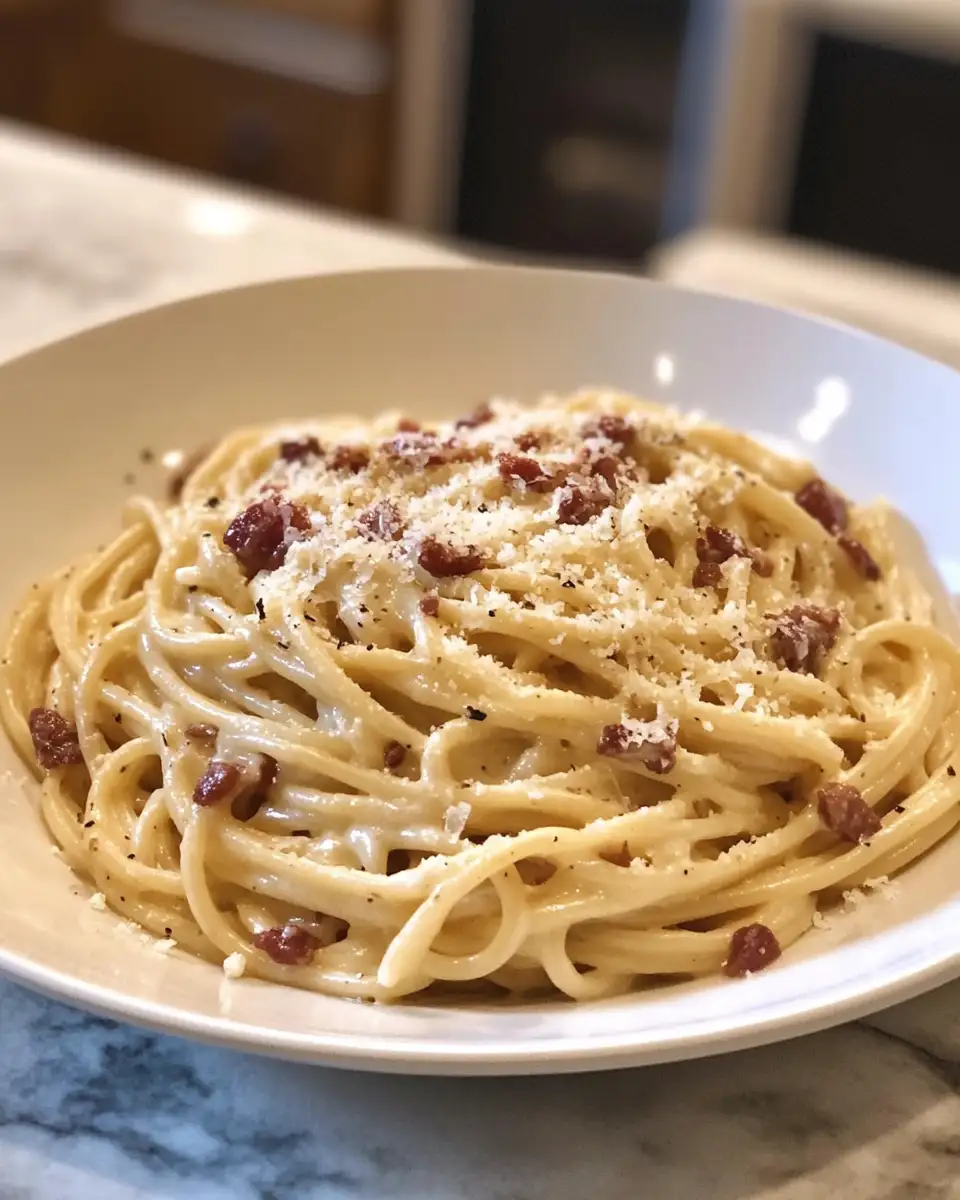 The Ultimate Pasta Carbonara Recipe: Creamy, Savory, and Irresistible 6 Final dish - The Ultimate Pasta Carbonara Recipe: Creamy, Savory, and Irresistible