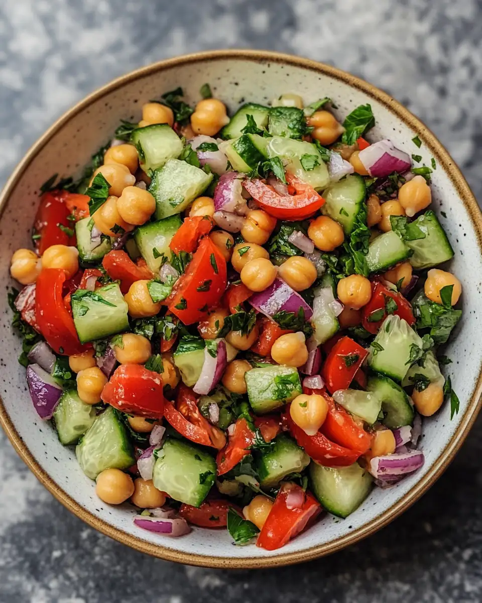 Energize Your Day with a Protein-Packed Chickpea Cucumber Salad - Featured Image