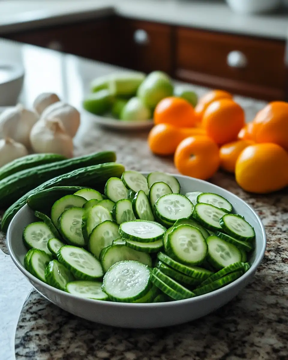 Refreshing Crunch: Quick and Easy Asian Cucumber Salad 4 Ingredients for Refreshing Crunch: Quick and Easy Asian Cucumber Salad
