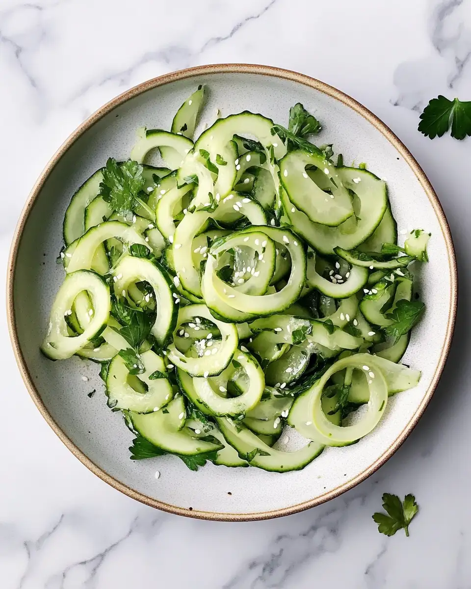 Sesame Cucumber Spiralized Salad: A Refreshing Twist on Crunchy Greens - Featured Image
