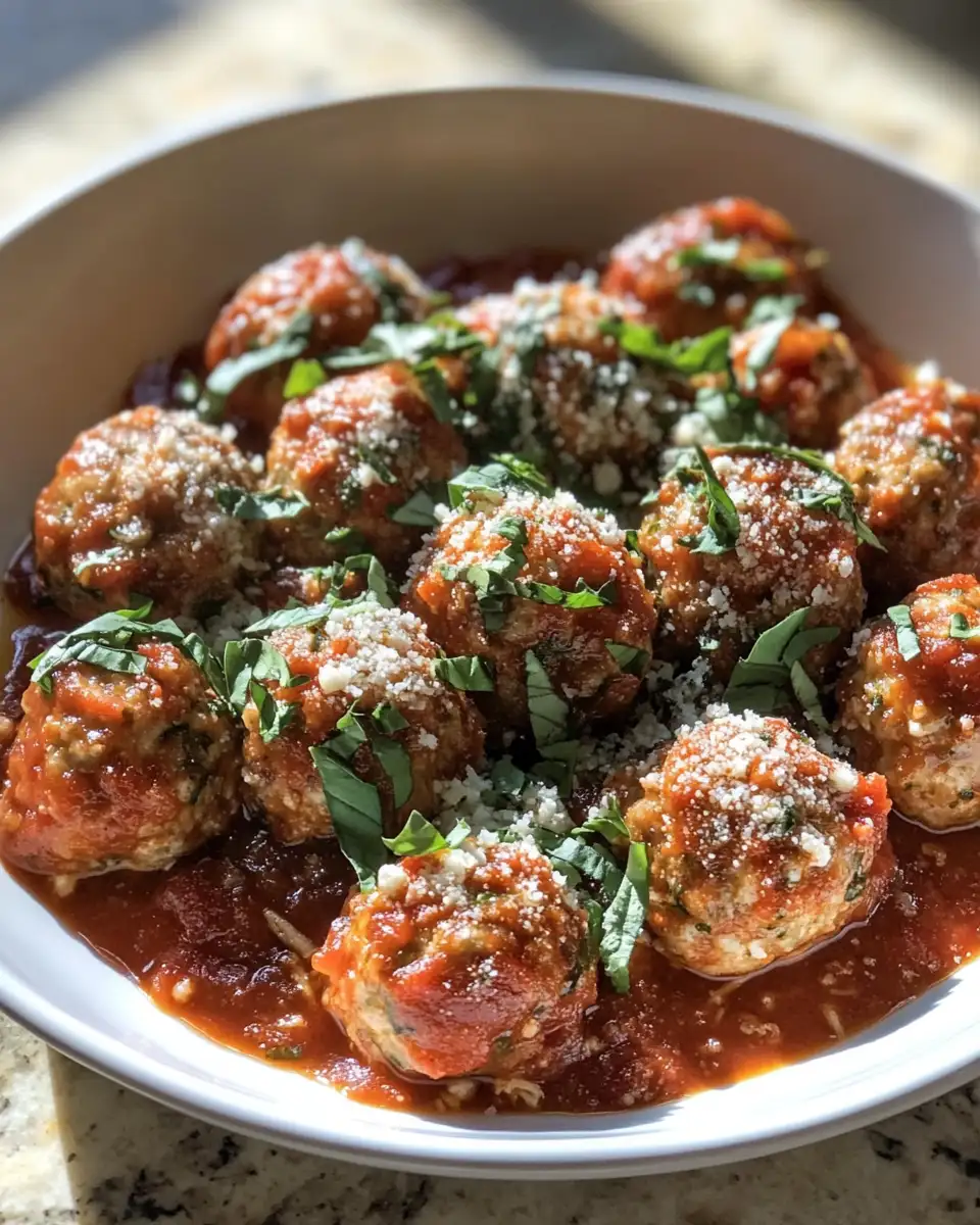 Slow Cooker Chicken Parm Meatballs: A Comfort Food Classic Made Easy 6 Final dish - Slow Cooker Chicken Parm Meatballs: A Comfort Food Classic Made Easy