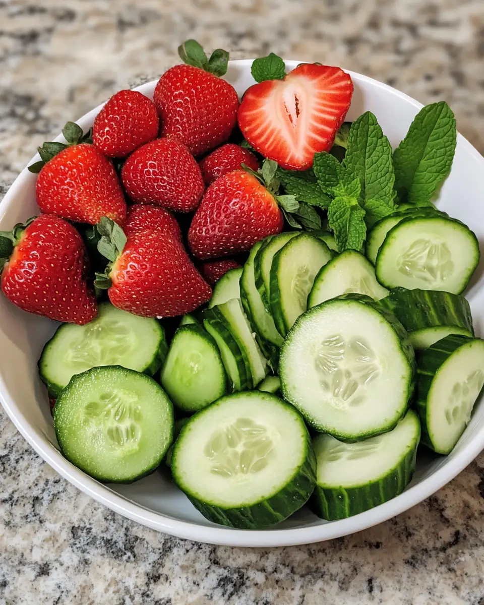 Refresh Your Palate with a Strawberry Cucumber Salad Sensation 4 Ingredients for Refresh Your Palate with a Strawberry Cucumber Salad Sensation