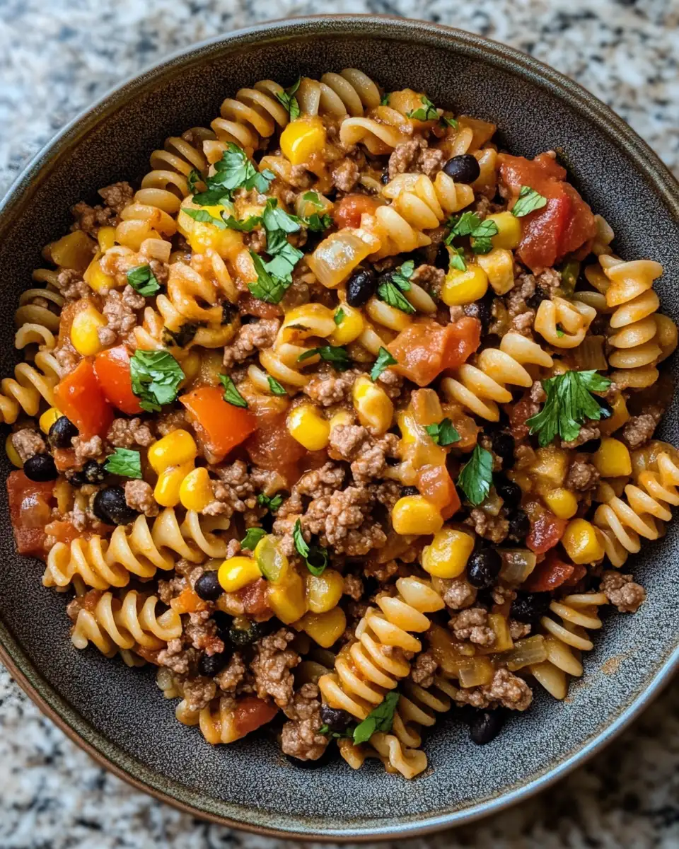 Taco Pasta Fusion: A Delicious Twist on Two Classics 6 Final dish - Taco Pasta Fusion: A Delicious Twist on Two Classics