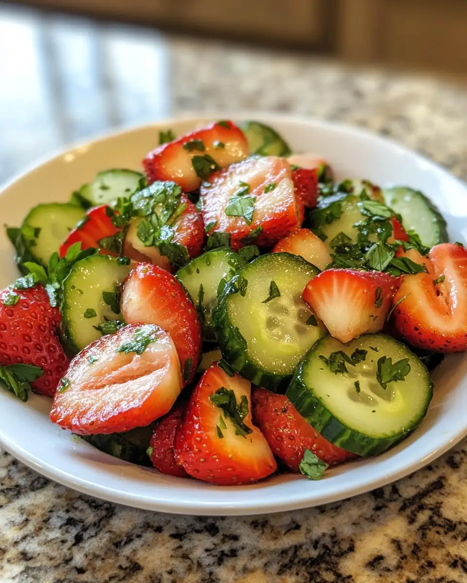 Refresh Your Palate with This Cucumber Strawberry Salad Sensation 6 Final dish - Refresh Your Palate with This Cucumber Strawberry Salad Sensation