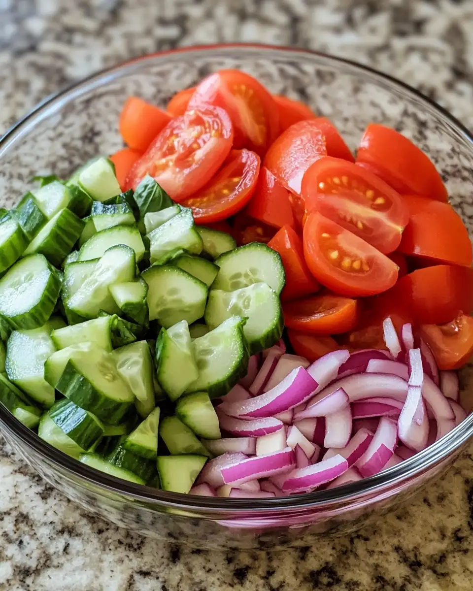 Refreshing Summer Delight Tomato Cucumber Onion Salad Recipe 4 Ingredients for Refreshing Summer Delight Tomato Cucumber Onion Salad Recipe