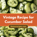 Timeless Taste: Unveiling a Vintage Recipe for Cucumber Salad