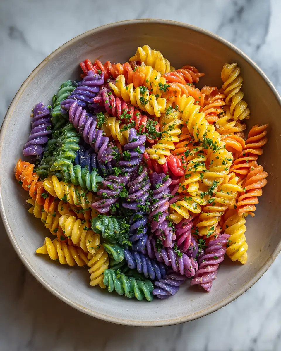 Taste the Rainbow: 5 Color Pasta Recipe for a Vibrant Meal 4 Final dish - Taste the Rainbow: 5 Color Pasta Recipe for a Vibrant Meal