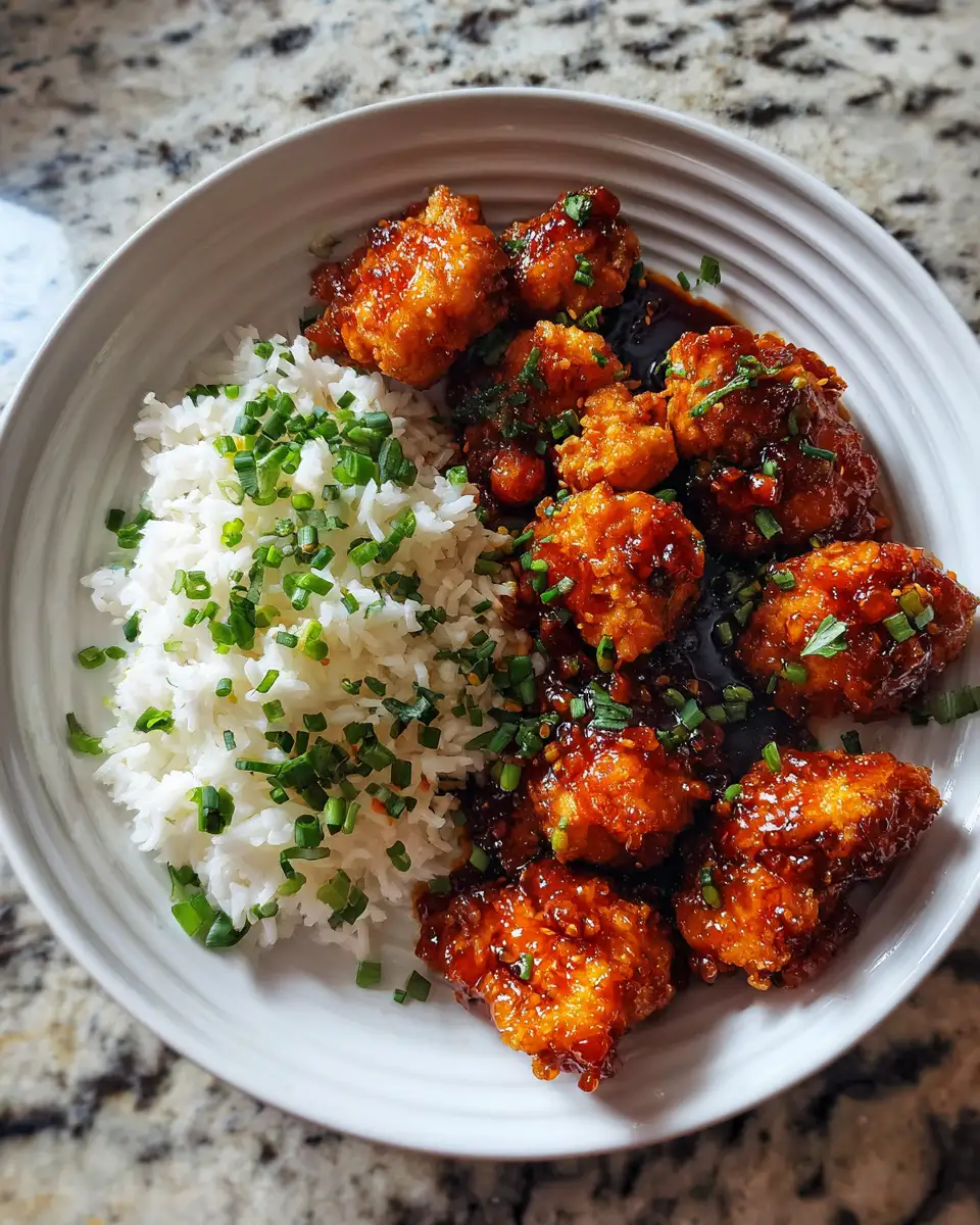 Final dish - Crispy Delight: Air Fryer Honey Garlic Chicken Bliss