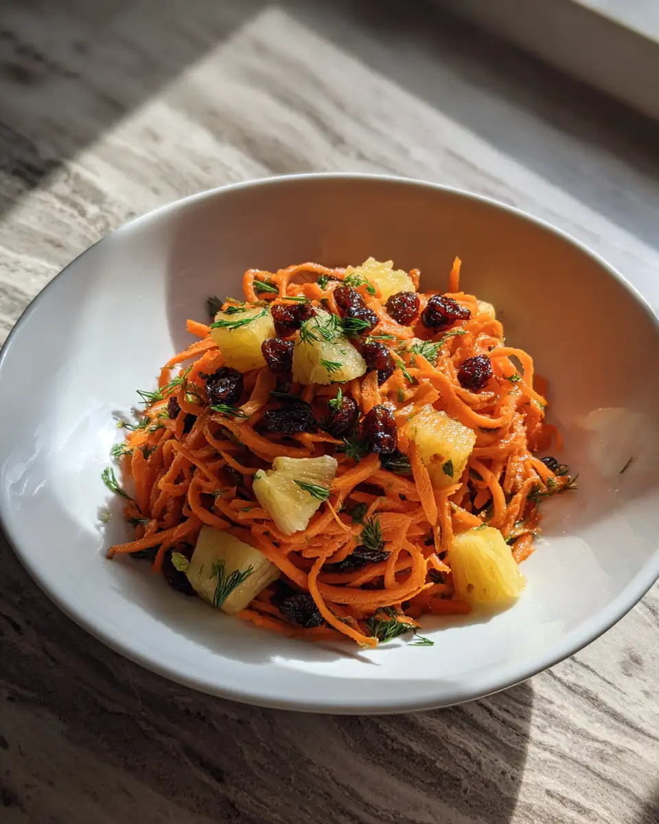 Zesty Carrot Salad with Pineapple and Raisins for a Colorful Crunch - Featured Image