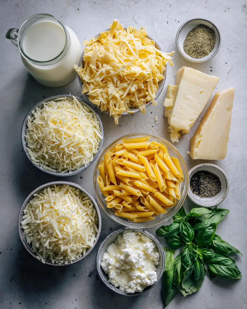 Unlock the Secret: Cheesecake Factory's 5 Cheese Pasta Recipe Revealed 4 Ingredients for Unlock the Secret: Cheesecake Factory's 5 Cheese Pasta Recipe Revealed