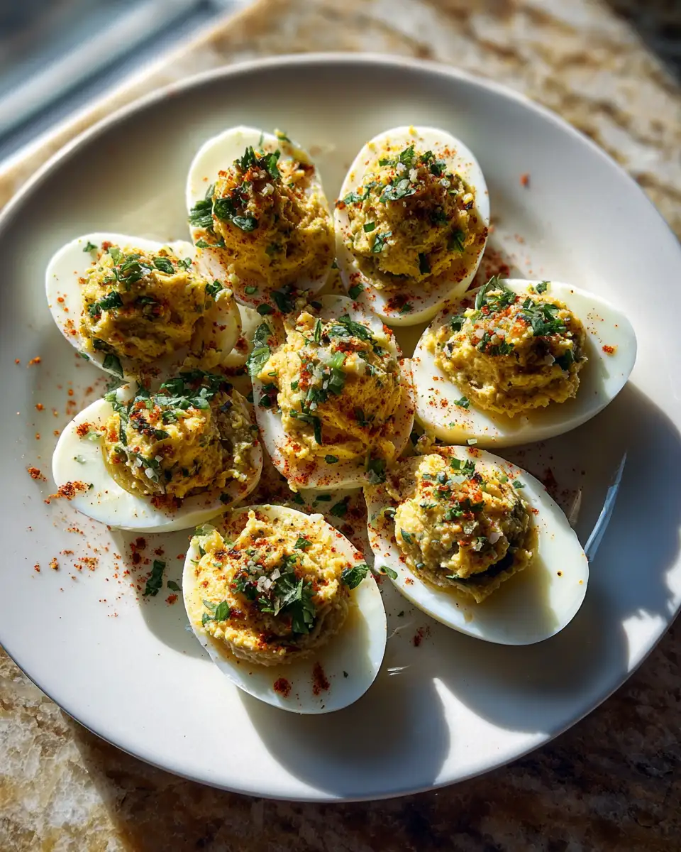 Spice Up Your Picnic with Jalapeño Popper Deviled Eggs 6 Final dish - Spice Up Your Picnic with Jalapeño Popper Deviled Eggs