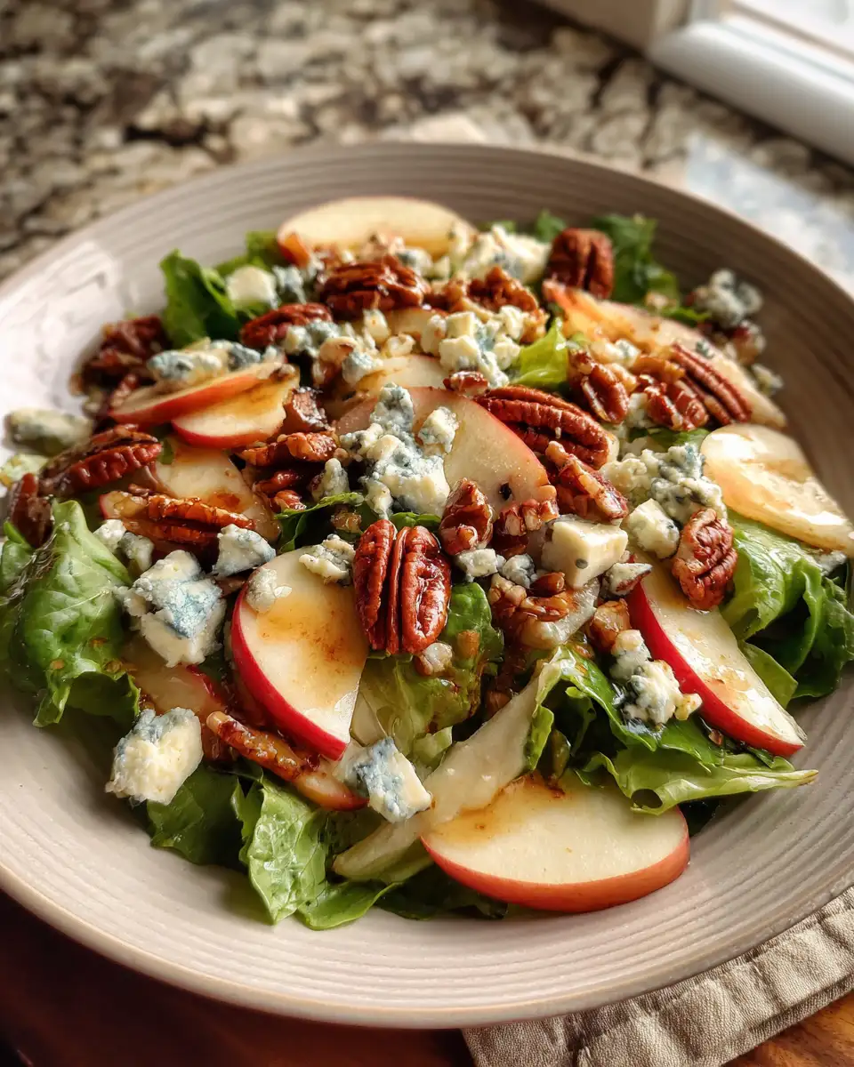 Fresh and Flavorful Apple Pecan Blue Cheese Salad Recipe - Featured Image