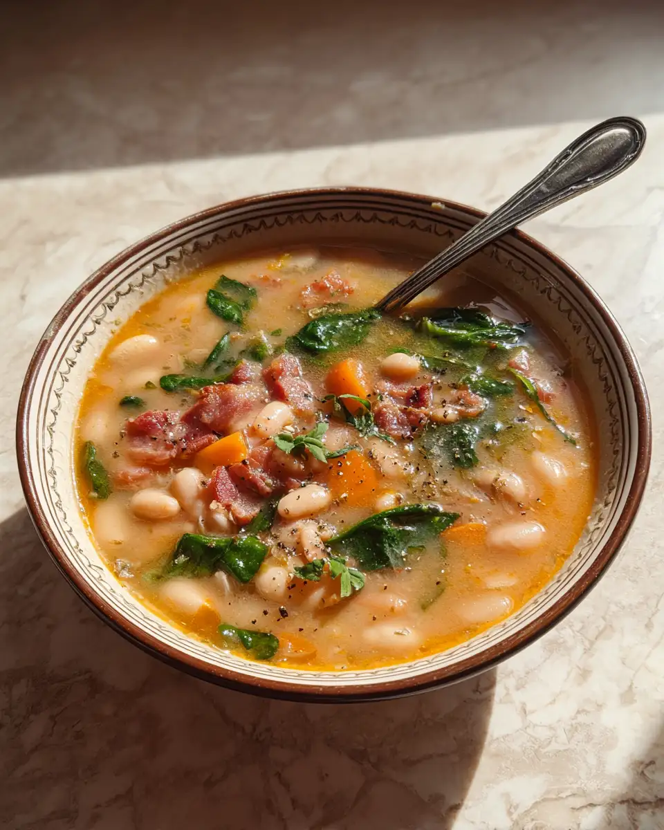 Hearty Comfort in a Bowl Bacon and White Bean Soup Recipe 6 Final dish - Hearty Comfort in a Bowl Bacon and White Bean Soup Recipe