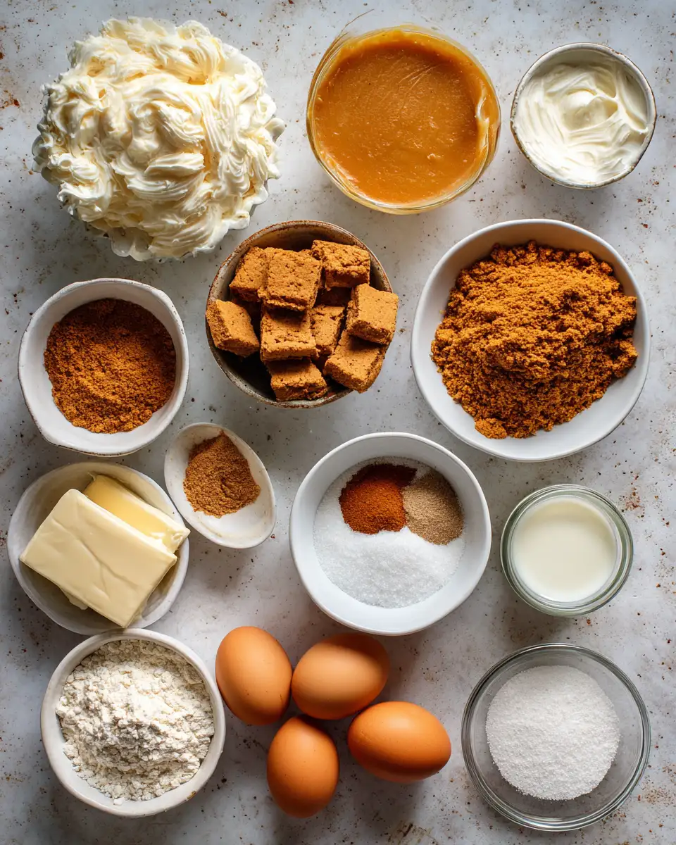 Ingredients for Irresistible Biscoff Pumpkin Cheesecake Bars You Need to Try