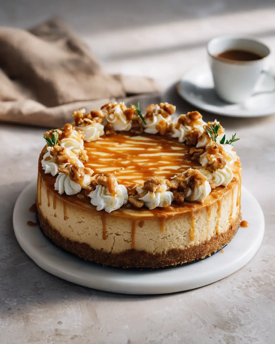 Irresistible Caramel Pumpkin Apple Cheesecake Recipe You Need to Try 6 Final dish - Irresistible Caramel Pumpkin Apple Cheesecake Recipe You Need to Try
