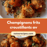Champignons Frits Croustillants avec Sauce Ranch Maison à Tomber