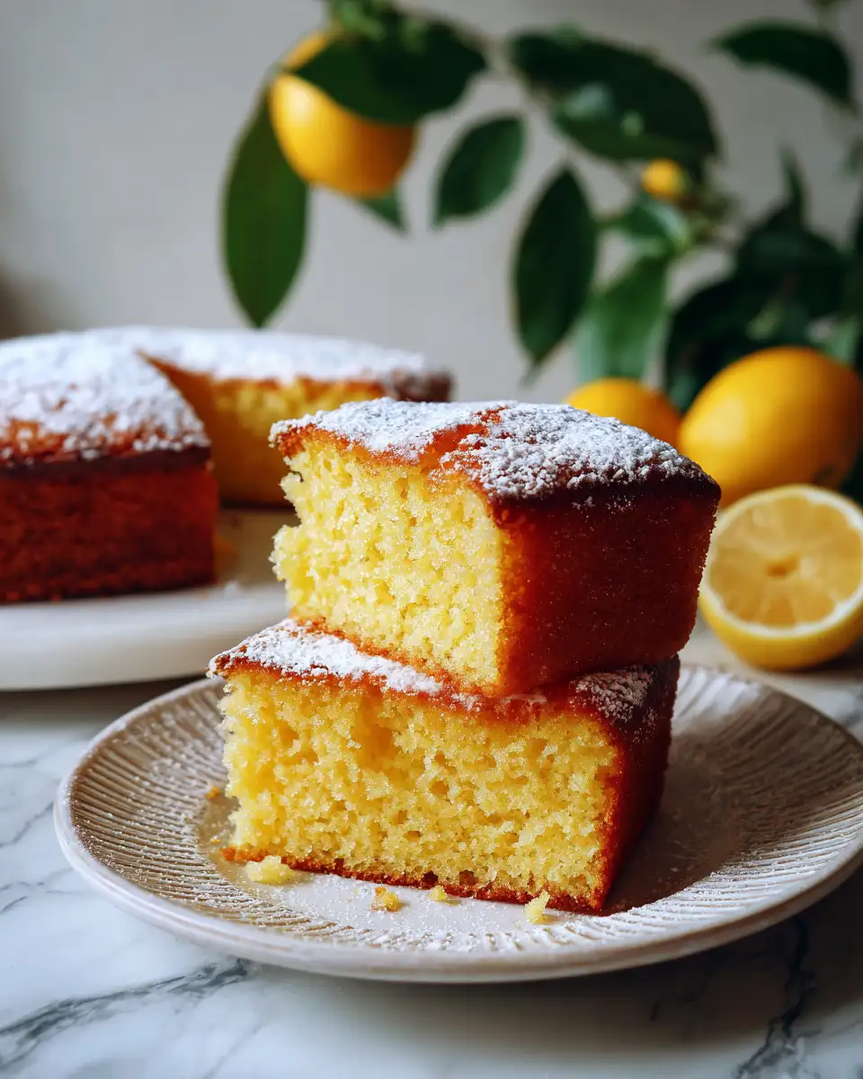 Irresistibly Homemade Moist Lemon Cake for Dessert - Featured Image