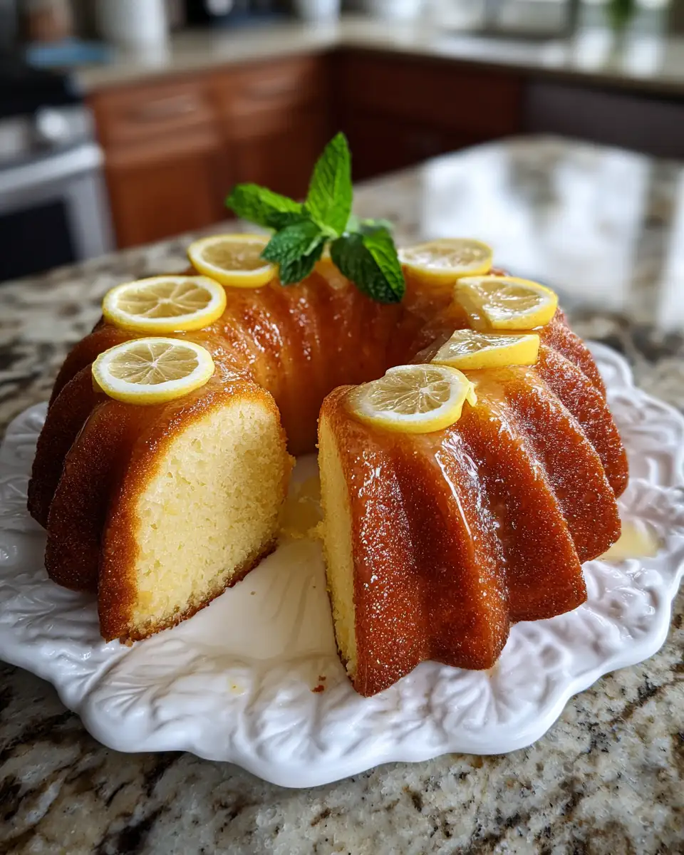 Final dish - Irresistibly Homemade Moist Lemon Cake for Dessert