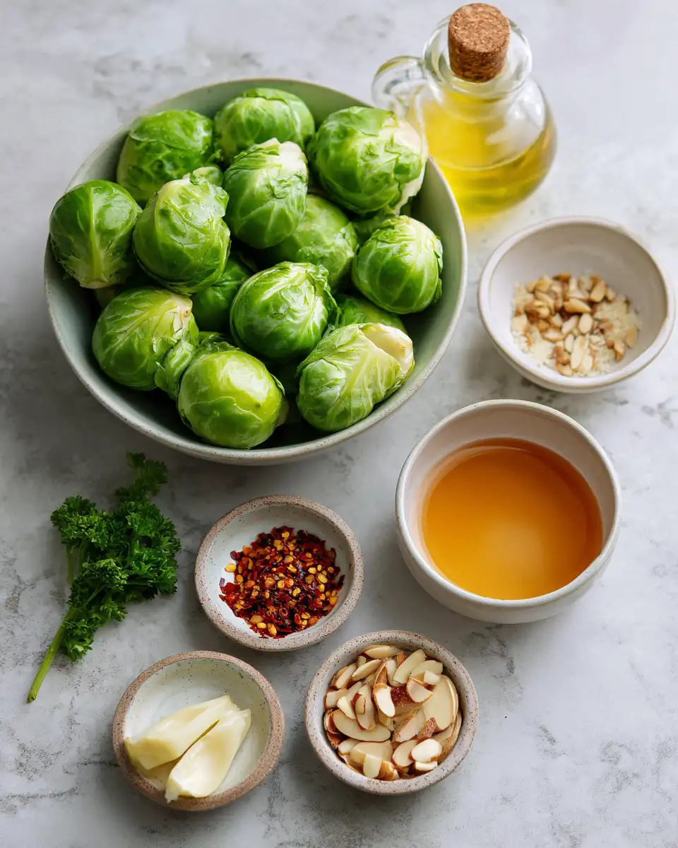 Ingredients for Irresistibly Sweet and Spicy Hot Honey Brussels Sprouts Recipe